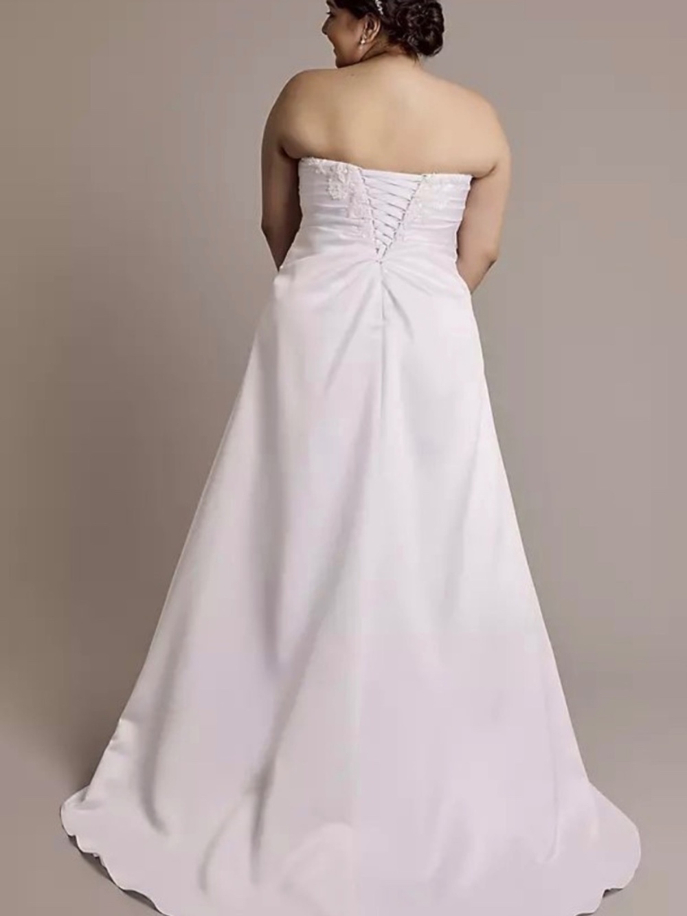 DB STUDIO  Beaded Satin Sweetheart A-Line Wedding Dress STYLE# WG4121